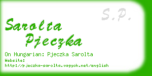 sarolta pjeczka business card